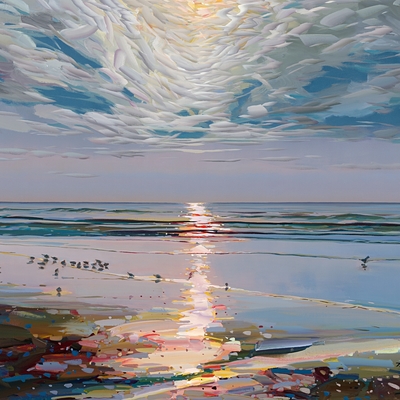 JOSEF KOTE - Dancing Reflections - Acrylic on Canvas - 36x48 inches