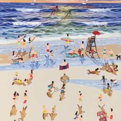 ANA MORAN - Another Day In Paradise - Mixed Media Canvas - 24x12 inches