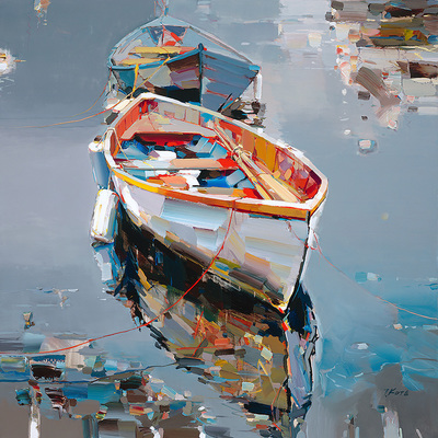 JOSEF KOTE - Direct Insight - Embellished Giclee on Canvas - 48 x 48 inches