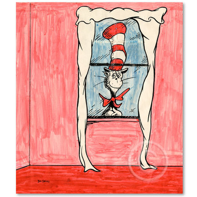 DR. SEUSS - The Cat 60th Anniversary - Mixed-Media Pigment Print on Archival Paper - 29 x 25 inches