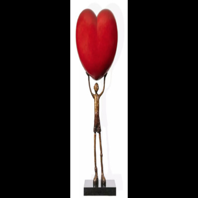 MACKENZIE THORPE - I Who Have Nothing Give You My Love - Bronze Sculpture / Granite Base - 65" H x 28" W x 16" D