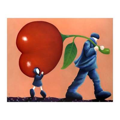 MACKENZIE THORPE - Helping Dad - Giclee on Paper - 19" High x28" Wide