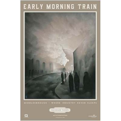MACKENZIE THORPE - Early Morning Train - Giclee on Paper - 26.5" High x 22" Wide
