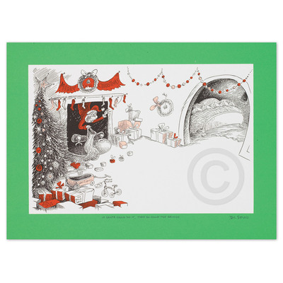 DR. SEUSS - If Santa could do it then so could The Grinch
If Santa could do it then so could The Grinch - Lithograph on Somerset Paper - 8 x 12 inches