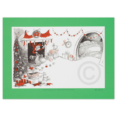 DR. SEUSS - If Santa could do it then so could The Grinch
If Santa could do it then so could The Grinch - Lithograph on Somerset Paper - 8 x 12 inches