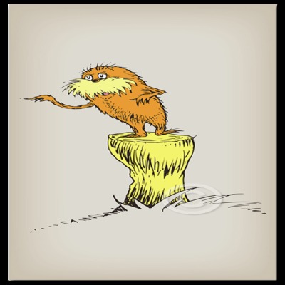 DR. SEUSS - Lorax 50th Anniversary Print - Serigraph on Coventry Rag Paper - 55 x 26 inches
