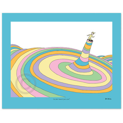 DR. SEUSS - Oh, The Places You'll Go! Cover Illustration - Fine Art Pigment Print on Acid-Free Paper with deckled edges - 13 x 17.5 inches