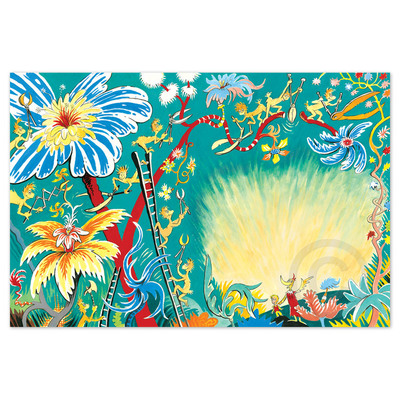 DR. SEUSS - A Plethora of Flowers - Mixed-Media Pigment Print on Archival Canvas - 24 x 36 inches