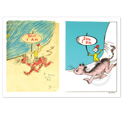 DR. SEUSS - Sam I Am - Diptych - Serigraph on Coventry Rag Paper - 12 x 18 inches