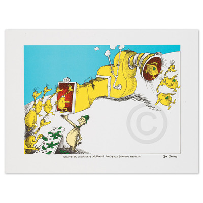 DR. SEUSS - Sylvester McMonkey McBean - Lithograph on Somerset Paper - 9 x 12 inches
