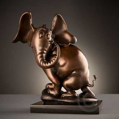 DR. SEUSS - Horton Hears a Who! - Bronze Sculpture - 14.25"h x 15"w x 9"d