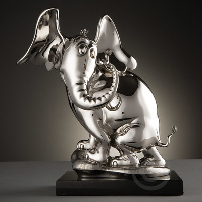 DR. SEUSS - Horton - Stainless Steel Sculpture - 14.25"h x 15"w x 9"d