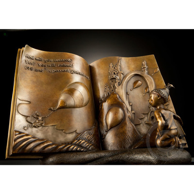 DR. SEUSS - Oh, the Places You'll Go! - Bronze Maquette Sculpture - 9"h x 11.75"w x 7.5"d