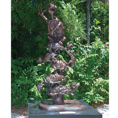 DR. SEUSS - Turtle Tower - Large Scale - Large Scale Bronze Sculpture - 65”h x 33”w x 24”d
