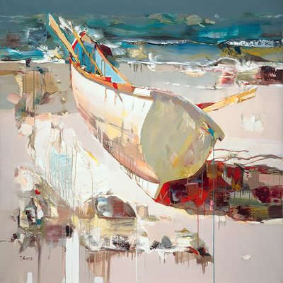 JOSEF KOTE - Always Ready - Embellished Giclee on Canvas - 36 x 60 inches