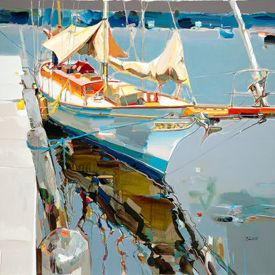 JOSEF KOTE - Here to Stay - Embellished Giclee on Canvas - 36 x 48 inches