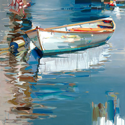 JOSEF KOTE - Looking For Summer - Embellished Giclee on Canvas - 48 x 36 inches