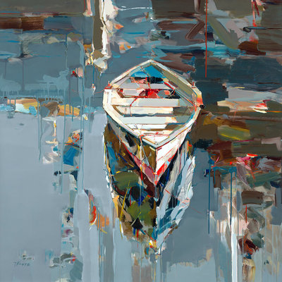 JOSEF KOTE - Moment of Solitude - Embellished Giclee on Canvas - 50 x 50 inches