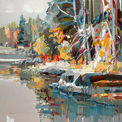 JOSEF KOTE - Paradise Found - Embellished Giclee on Canvas - 40 x 56 inches