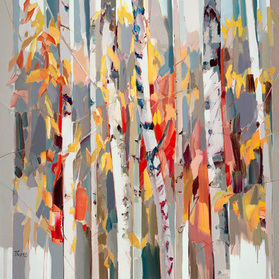 JOSEF KOTE - Changing Seasons - Embellished Giclee on Canvas - 36 x 60 inches