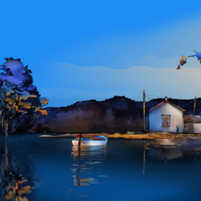 STEPHEN HARLAN - Across the Lake - Limited Edition on Canvas or Aluminum - 20x40 or 30x60 inches
