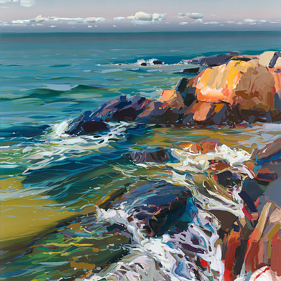 JOSEF KOTE - The Restless Waves - Embellished Giclee on Canvas - 50 x 40 inches