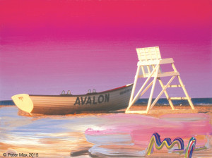 Ocean Series – Avalon Lifeguard Boat © Peter Max 2015